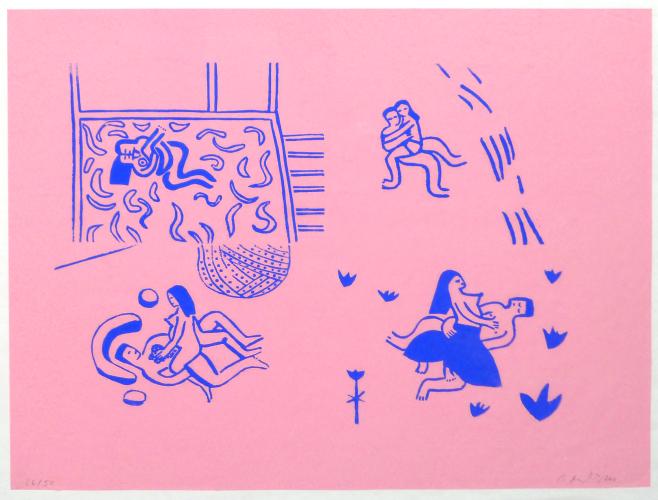 o.T. 2000 Linoldruck auf Papier 40×50 cm Auflage 50 (c) Andrea Muheim
