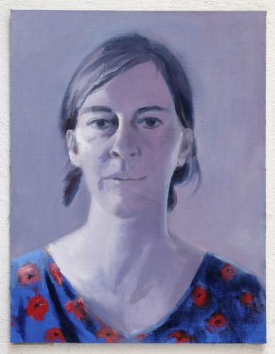Angela 15.6. 2020 Oel auf Acryl auf Leinen 39×30 cm (c) Andrea Muheim